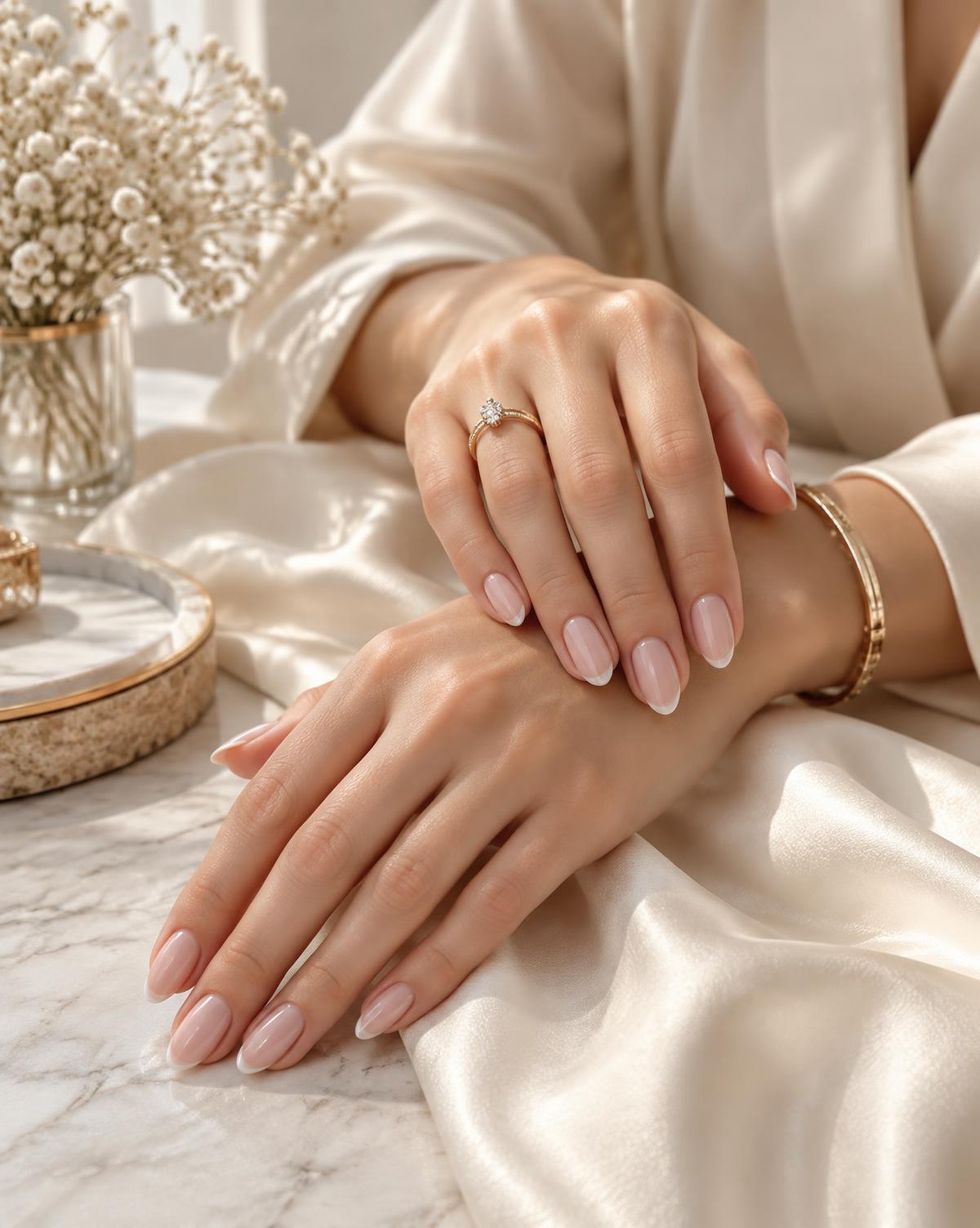 Manichiură nude elegantă realizată la Duo Nails